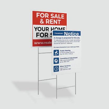 Lawn Signs One Sided - Next Day Pickup
