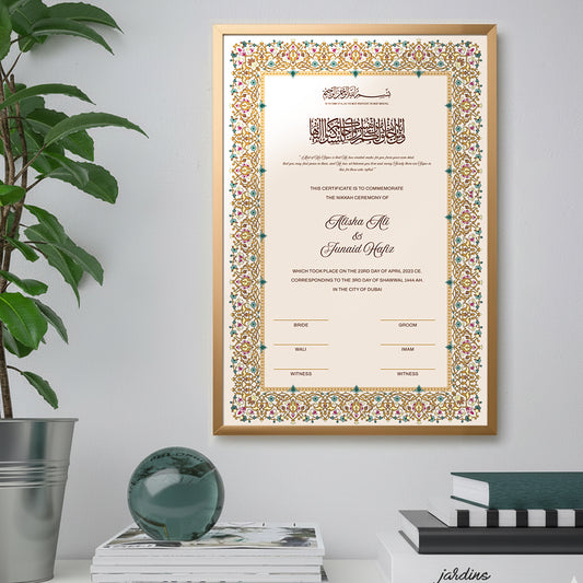Nikkah Certificate 01 Light