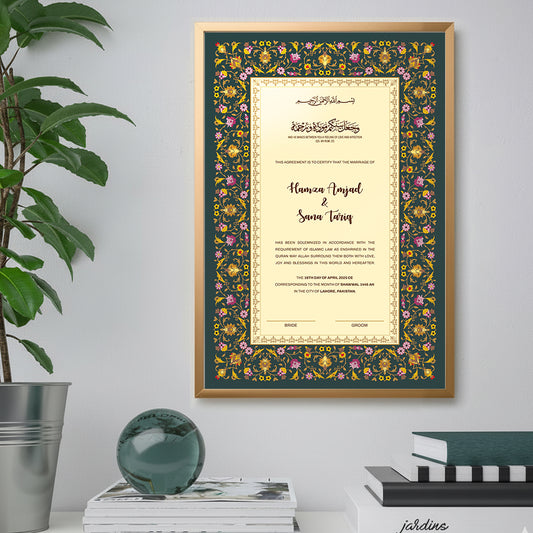 Nikkah Certificate 03 Dark