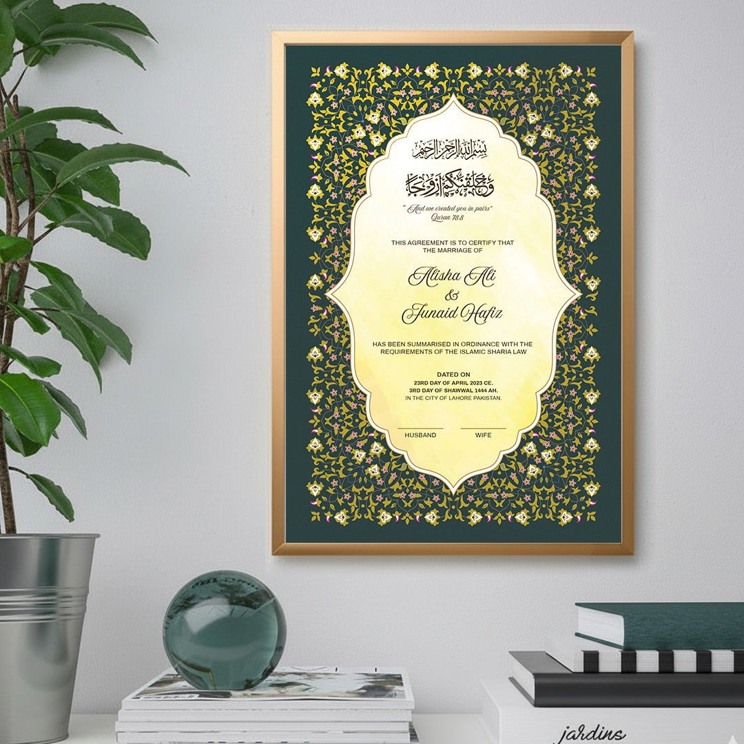 Nikkah Certificate 07 Dark