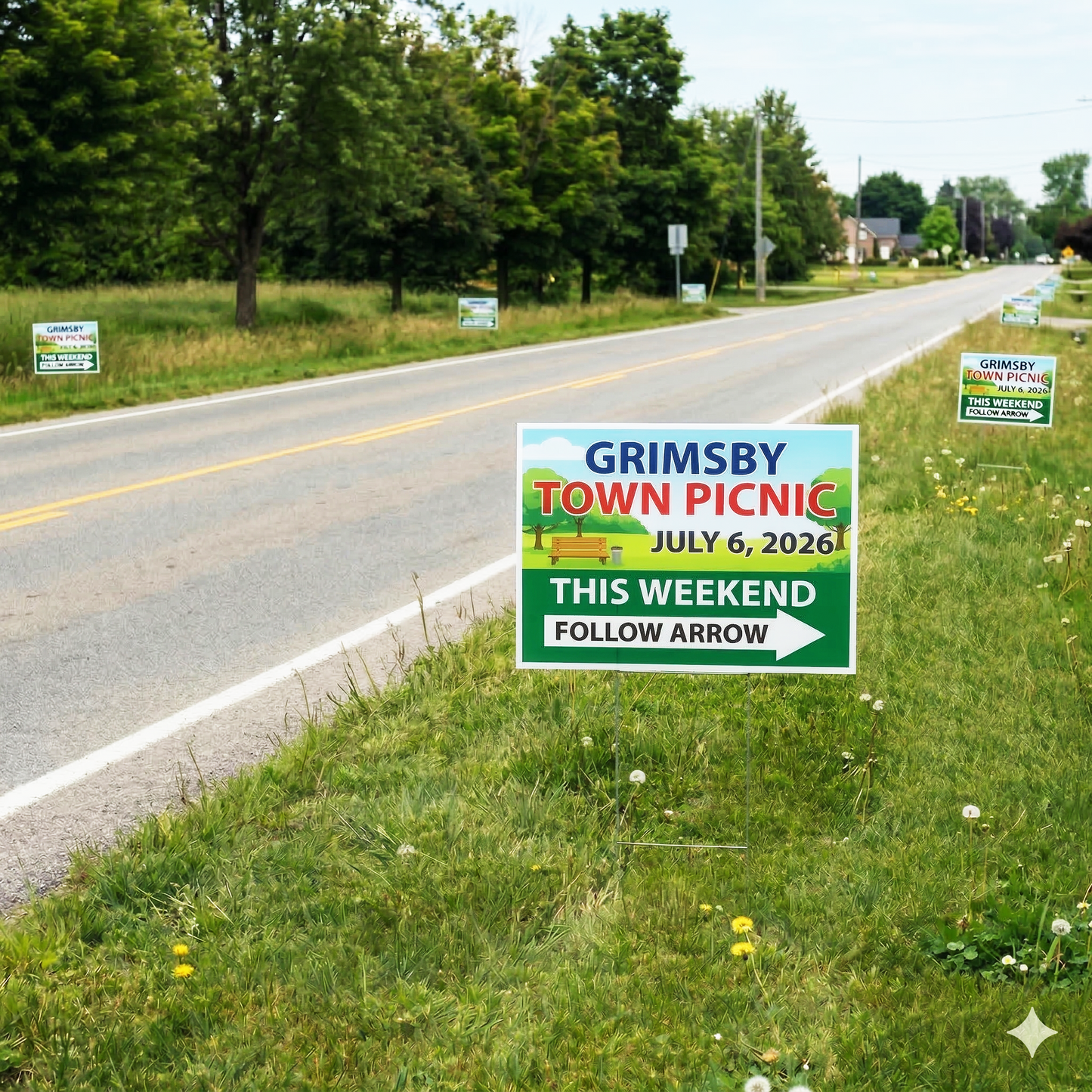 Lawn Signs Two Sided - Next Day Pickup