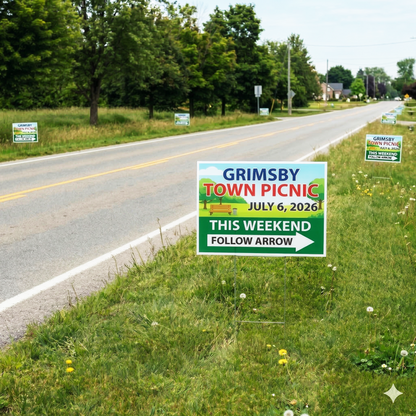 Lawn Signs Two Sided - Next Day Pickup