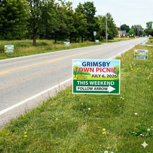 Lawn Signs Two Sided - Next Day Pickup